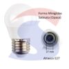 Lampadina LED Chip Samsung E27 5,5 W Miniglobo 3.000 K - VTAC 174