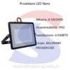 Proiettore Nero da Esterno 100W Luce Naturale 4000° - VTAC 413