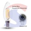 Lampadina LED SMD chip Samsung E14 4 W Oliva 6.400 K - VTAC 44141