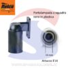 Portalampada attacco E14 a Squadra Nero in plastica - RELCO 5516R