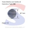 Vite TC con Calotta ed Impronta a Taglio Zincata 4X30 mm - VITI VITTAGZNM04L30