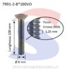 Vite TSPEI Totalmente Filettata Inox 8X100 mm - SPINELLI 7991-2-8*100VO