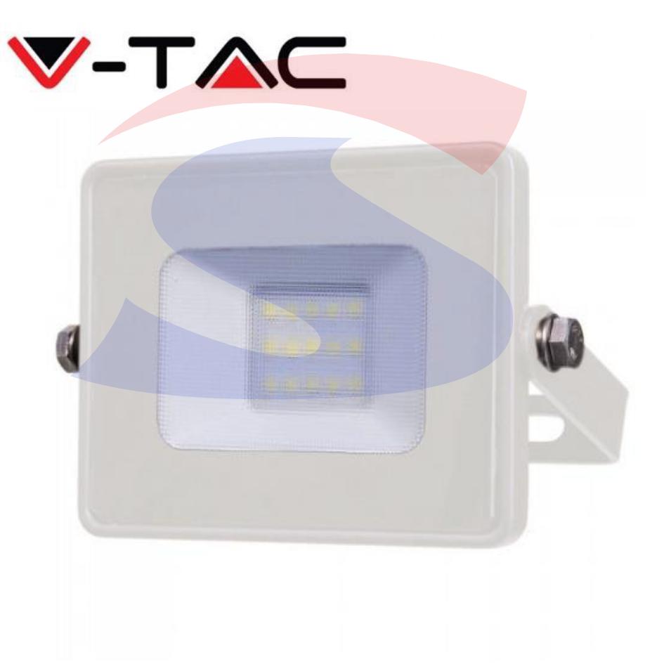 Proiettore Bianco da Esterno 10W Luce Fredda 6400° - VTAC 429