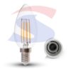 Lampadina LED SMD chip Samsung E14 4 W Oliva 6.400 K - VTAC 44141