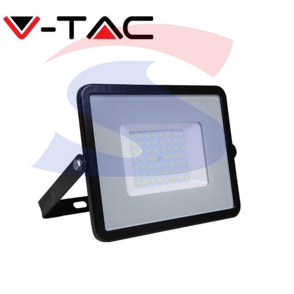 Proiettore Nero da Esterno 50W Luce Naturale 4000° - VTAC 407
