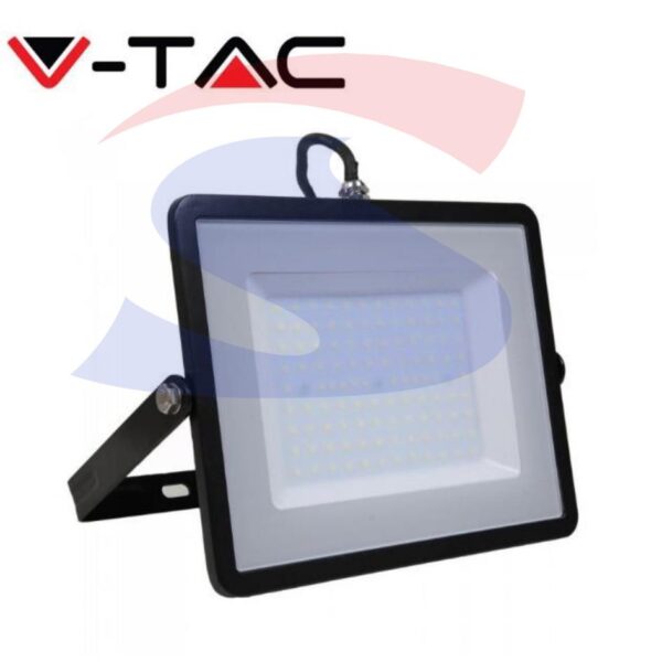 Proiettore Nero da Esterno 100W Luce Naturale 4000° - VTAC 413