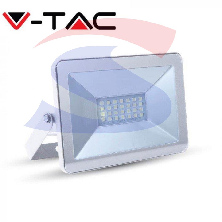 Proiettore Bianco da Esterno 20W Luce Naturale 4000° - VTAC 5950
