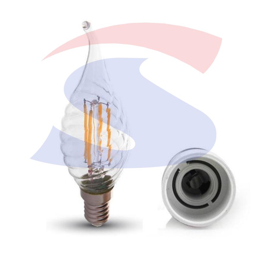 Lampadina LED E14 4 W Colpo di Vento Torciglione 2700 K  - VTAC 4308