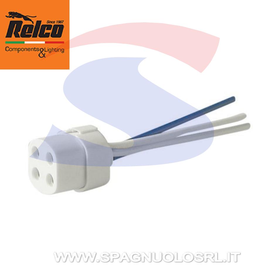 Portalampada attacco G10Q con cavi. - RELCO 980