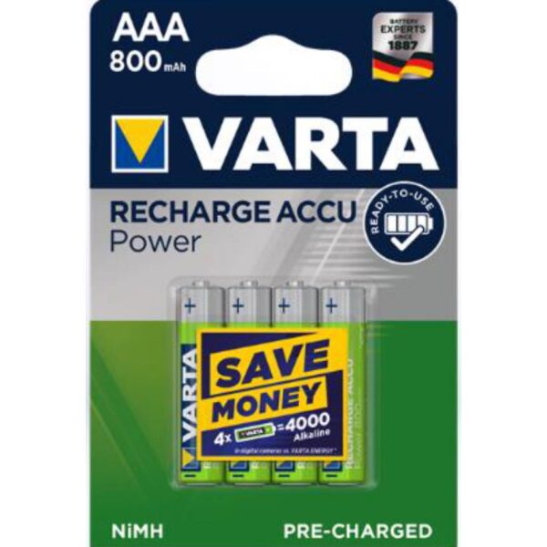Batterie Varta ACCU POWER AAA 800 MAH 1,2 V - VARTA 56703101402