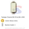 Pulsante serie "8000" NO 10A 250V, Bianco crema - VIMAR 08235