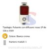 Pulsante + diffusore serie "8000" NO 10A 250V, Bianco crema - VIMAR 08290.R