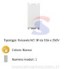 Pulsante serie "PLANA" NO 10A 250V, Bianco - VIMAR 14008