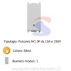 Pulsante serie "PLANA" NO 10A 250V, Silver - VIMAR 14008.SL