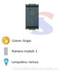 Interruttore serie "IDEA" 2P 16 A, 250 V luminoso Grigio - VIMAR 16036