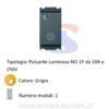 Pulsante luminoso serie "IDEA" NO 10A 250V, Grigio - VIMAR 16090