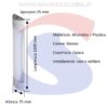 Plafoniera LED rettangolare bianco luce fredda 6000° - VTAC 4995