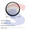Plafoniera LED ovale colore nero luce bianco freddo - VTAC 5055