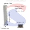 Plafoniera LED rettangolare bianco luce calda 3000° - VTAC 6172