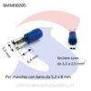 Faston femmina isolato Blu con lama di 5,5 x 6,4 mm - BMM 00205