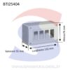Cassetta portafrutti da esterno 132x76x55 mm 4 posti - BTICINO 25404