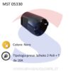 Presa mobile Schuko 2 poli + T da 16A, Nero - MASTER 05330