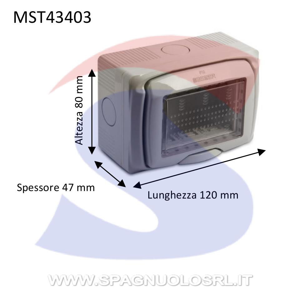 Kit 4 Scatola Portafrutti Esterna 3 Posti Cassetta Da Parete - Foto 7