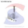 Graffetta con chiodo per cavo Ø 10 mm Bianca - SCAME 830.30/10