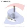Graffetta con chiodo per cavo Ø 6 mm Bianca - SCAME 830.30/6