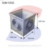 Pozzetto in materiale plastico 550x550x550 mm con fondo - SEM 5555