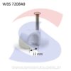 Graffetta con chiodo per cavo Ø 12 mm Bianca - WBS 720840