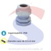 Pressacavo passo PG7 per cavo Ø 3,5 - 6 mm Grigio RAL7035 - WBS 710100