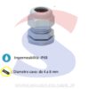 Pressacavo passo PG9 per cavo Ø 4 - 8 mm Grigio RAL7035 - WBS 710110
