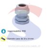 Pressacavo passo PG16 per cavo Ø 10 - 14 mm Grigio RAL7035 - WBS 710130