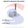 Graffetta con chiodo per cavo Ø 6 mm Bianca - SCAME 830.30/6