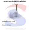 Graffetta con chiodo per cavo Ø 7 mm Bianca - SCAME 830.30/7