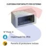 Cassetta portafrutti da esterno 132x76x65 mm 4 posti - BTICINO 25504
