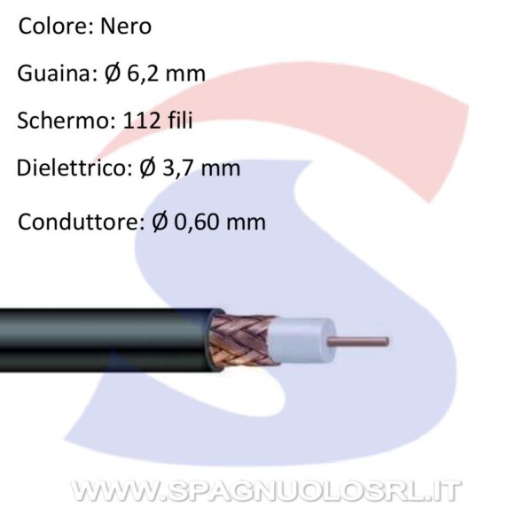 RG59 50 M Cavo Coassiale Corrente 75 Ohm 0,81 Mm SeKi; Cavo Video CCTV Coassiale Videosorveglianza Telecamera Di Sorveglianza - Foto 10