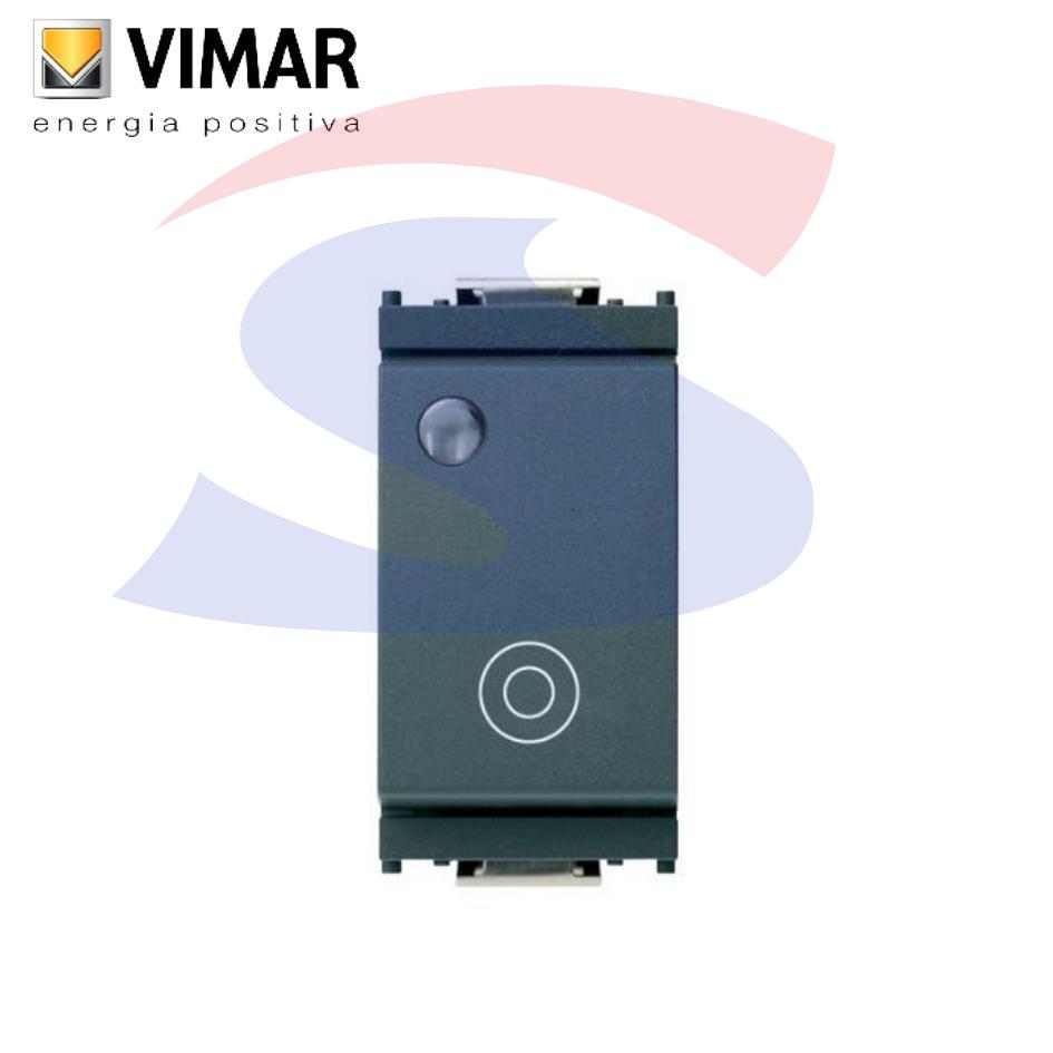 Pulsante luminoso serie "IDEA" NO 10A 250V, Grigio - VIMAR 16090