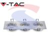 Portafaretto GU10 Orientabile Rettagolo da Incasso metallo - VTAC 3610