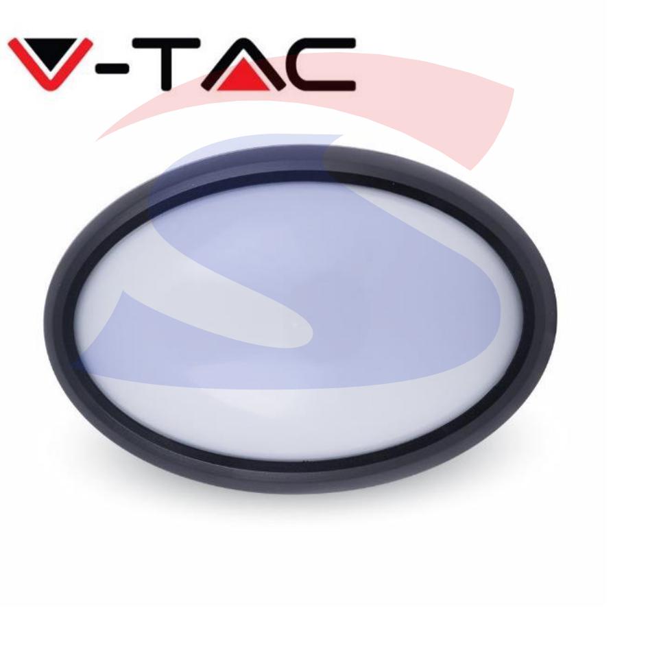 Plafoniera LED ovale colore nero luce bianco freddo - VTAC 5055
