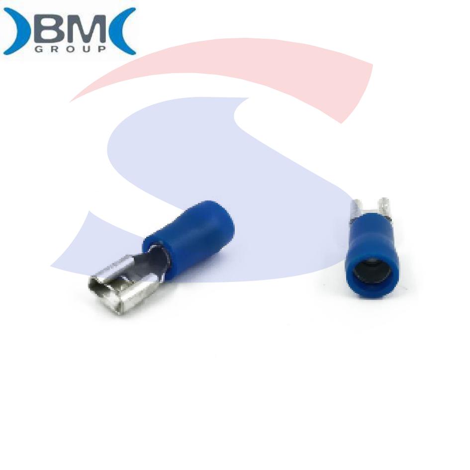 Faston femmina isolato Blu con lama di 5,5 x 6,4 mm - BMM 00205