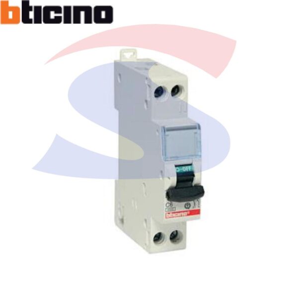Interruttore automatico bipolare 1 modulo Bticino da 6 A - BTICINO FC881C6