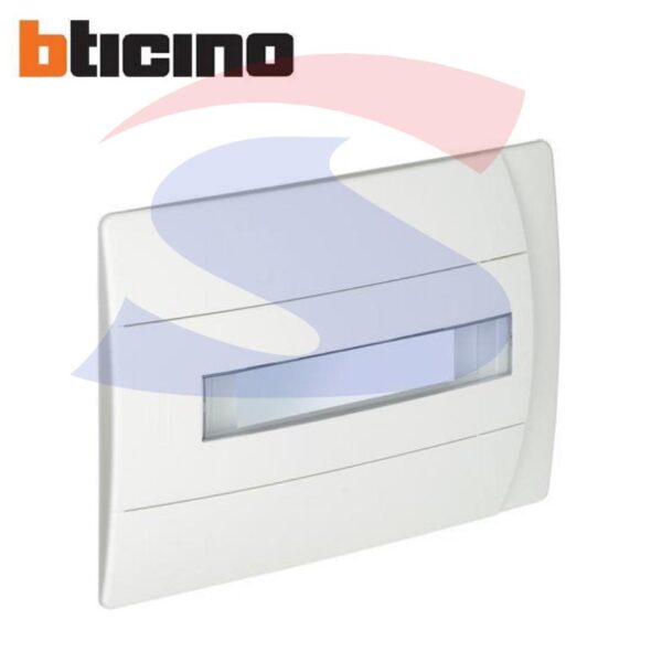 Frontalino in resina termoplastica 12 moduli bianco RAL 9003 - BTICINO E215P/12BN