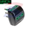Adattatore FANTON Triplo Bivalente 2 Poli + T 16A, Nero - FANTON 82181