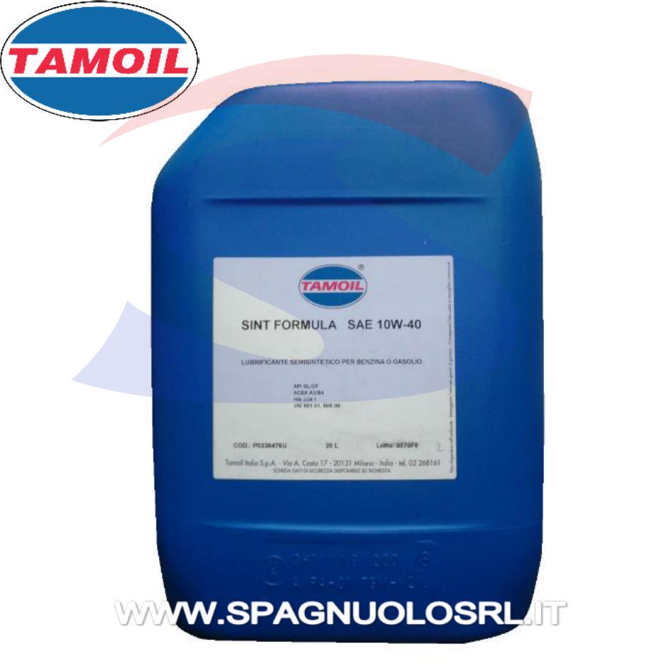 Olio SINT FORMULA 10W/40 da 20Lt per motori benzina e diesel - TAMOIL SI10W40L20