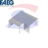 Angolo piano 18X18 Bianco RAL 9001 in PVC - FAEG 18360