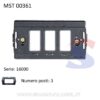 Supporto in policarbonato 3 moduli con viti serie "16000" - MASTER 00361