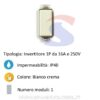 Invertitore serie "8000" 1P 16A e 250V, Bianco crema - VIMAR 08013