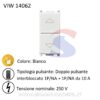 Doppio pulsante interbloccato da 10 A serie "Plana", Bianco - VIMAR 14062